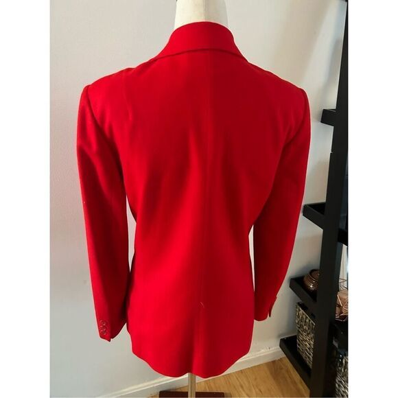 Pendleton Holiday Red 100% Wool Blazer Jacket Size 8 - Picture 3 of 7